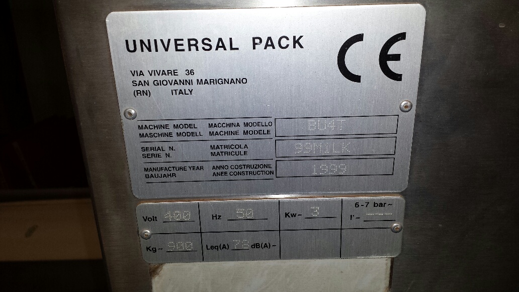 Used Universal Pack BU4T - Form-Fill-Seal Machines, photo 2