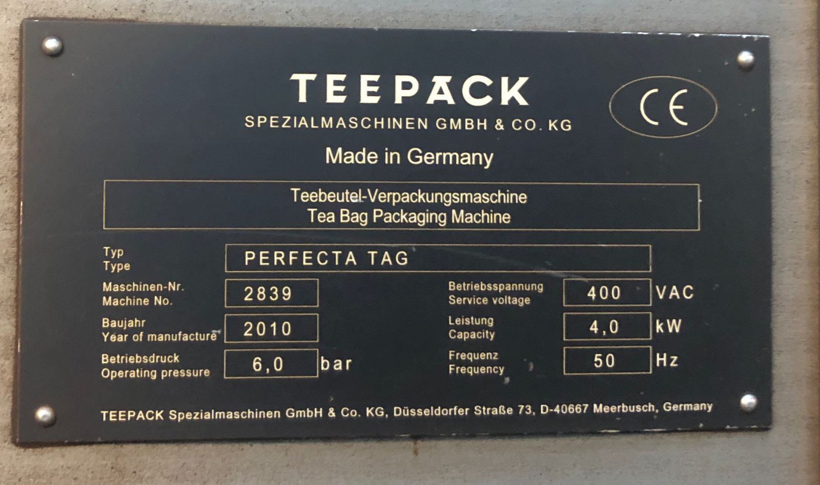Used Teepack Perfecta - Filling Machines, photo 5