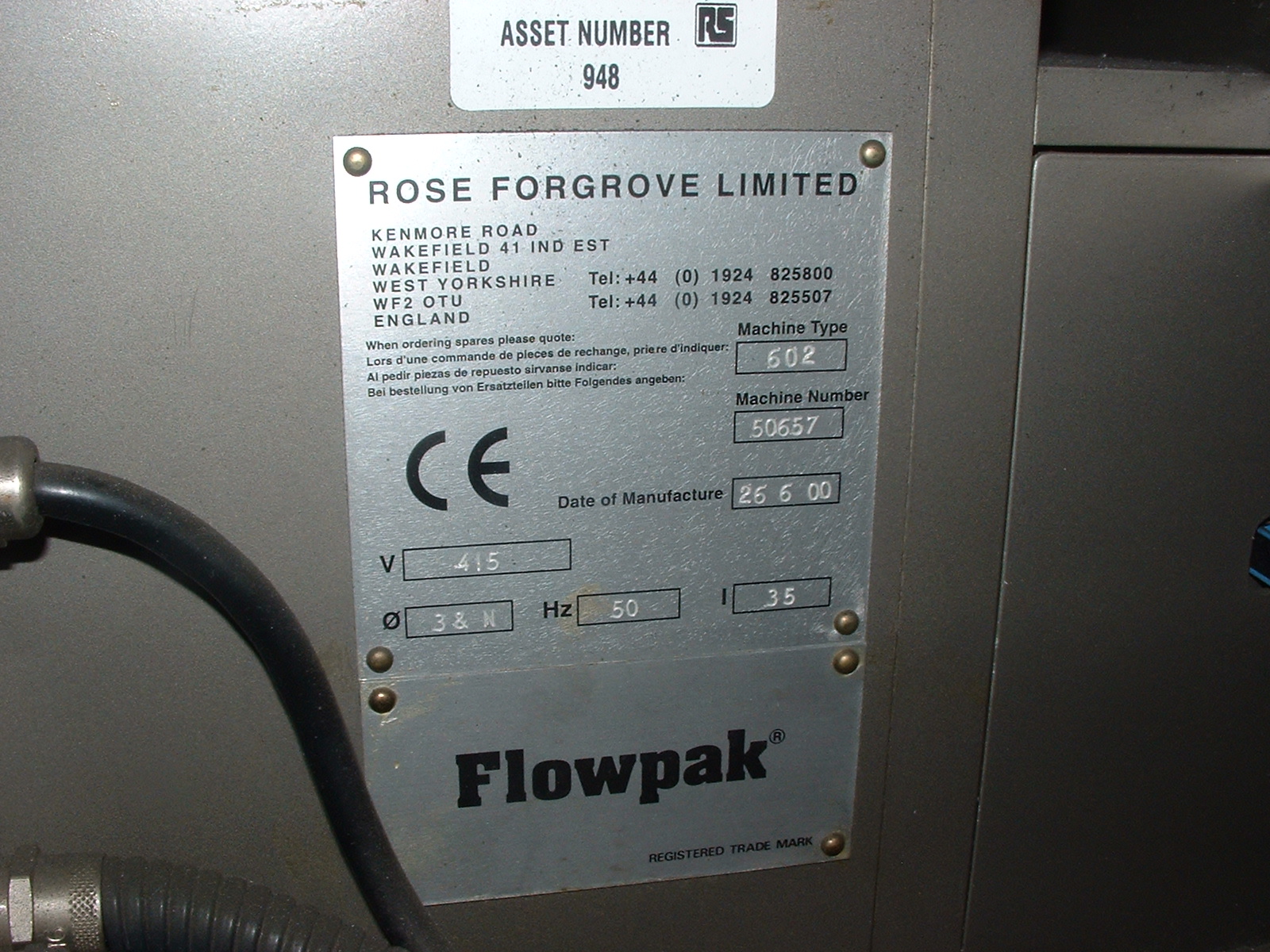 Used Rose Forgrove Flowpack 602 - Form-Fill-Seal Machines, photo 6