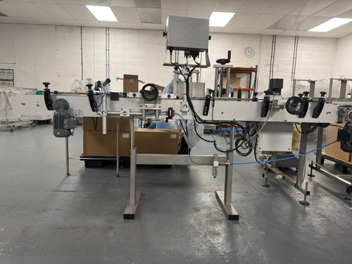 Used Atwell Wrap-Around Label Applicator, Rotary Collection Table & Markem X45 Printe - Labeling Machines, photo 2