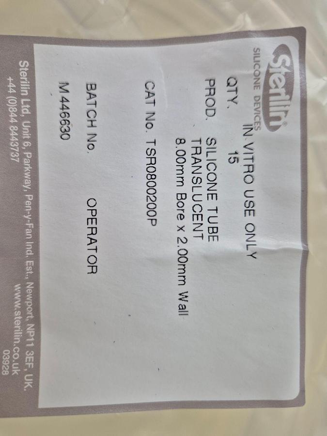 New Sterilin - TSR0800200P-Silicone Tubing - Pump Heads & Accessories, photo 4