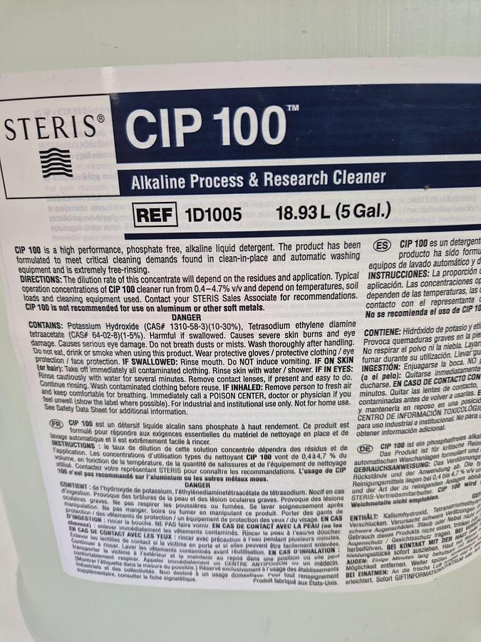New STERIS - CIP 100 (1D1005)-Cleaning Detergent - Lab Cleaning Equipment, photo 3