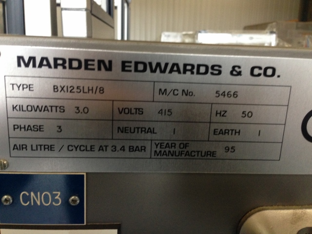 Used Marden Edwards BX125LH/8 - Sealing Machines, photo 7