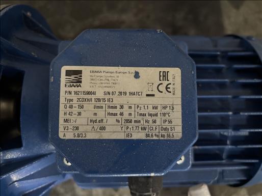 Used Ebara 2CDXH/l 120/15 Centrifugal pump - Pumps & Transfer Pumps, photo 3