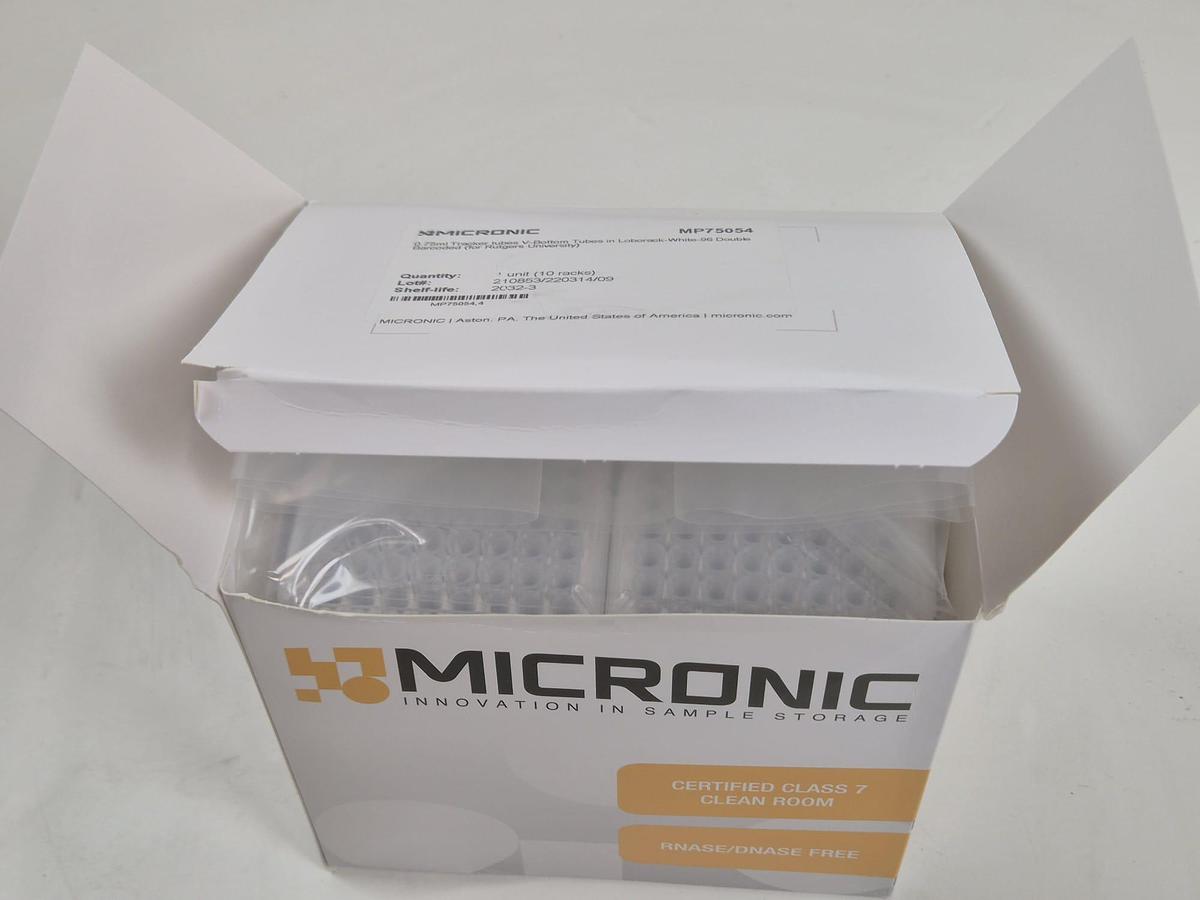 New Micronic 0.75ml Tracker Tubes V Bottom MP75054 - Lab Organisation & Storage, photo 6