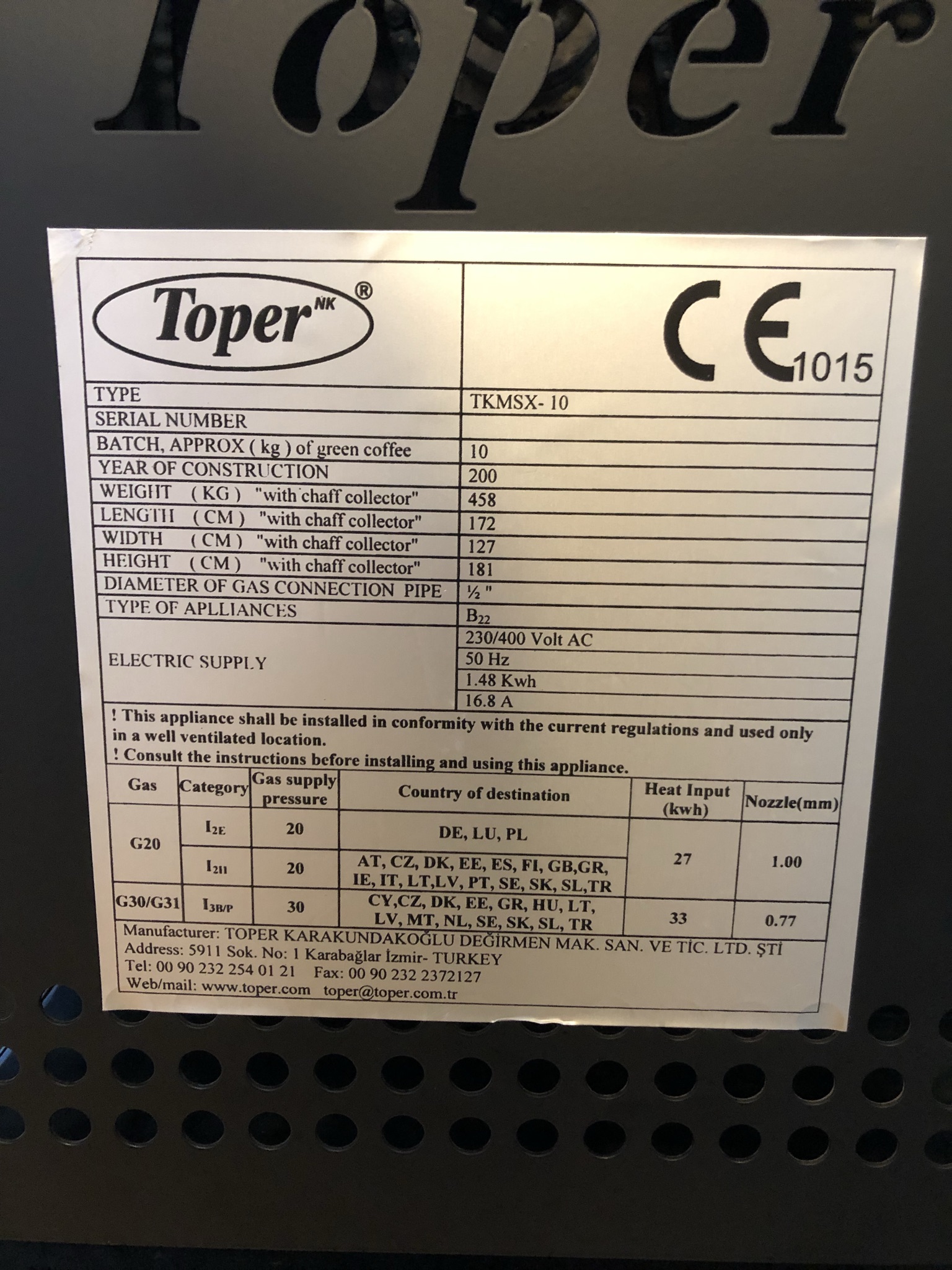 Used Toper TKMSX-10 - Roasters, photo 7