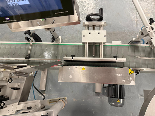 Used Atwell Wrap-Around Label Applicator, Rotary Collection Table & Markem X45 Printe - Labeling Machines, photo 7