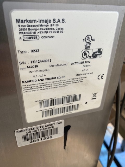 Used Markem 9232 Printer - Labeling Machines, photo 3