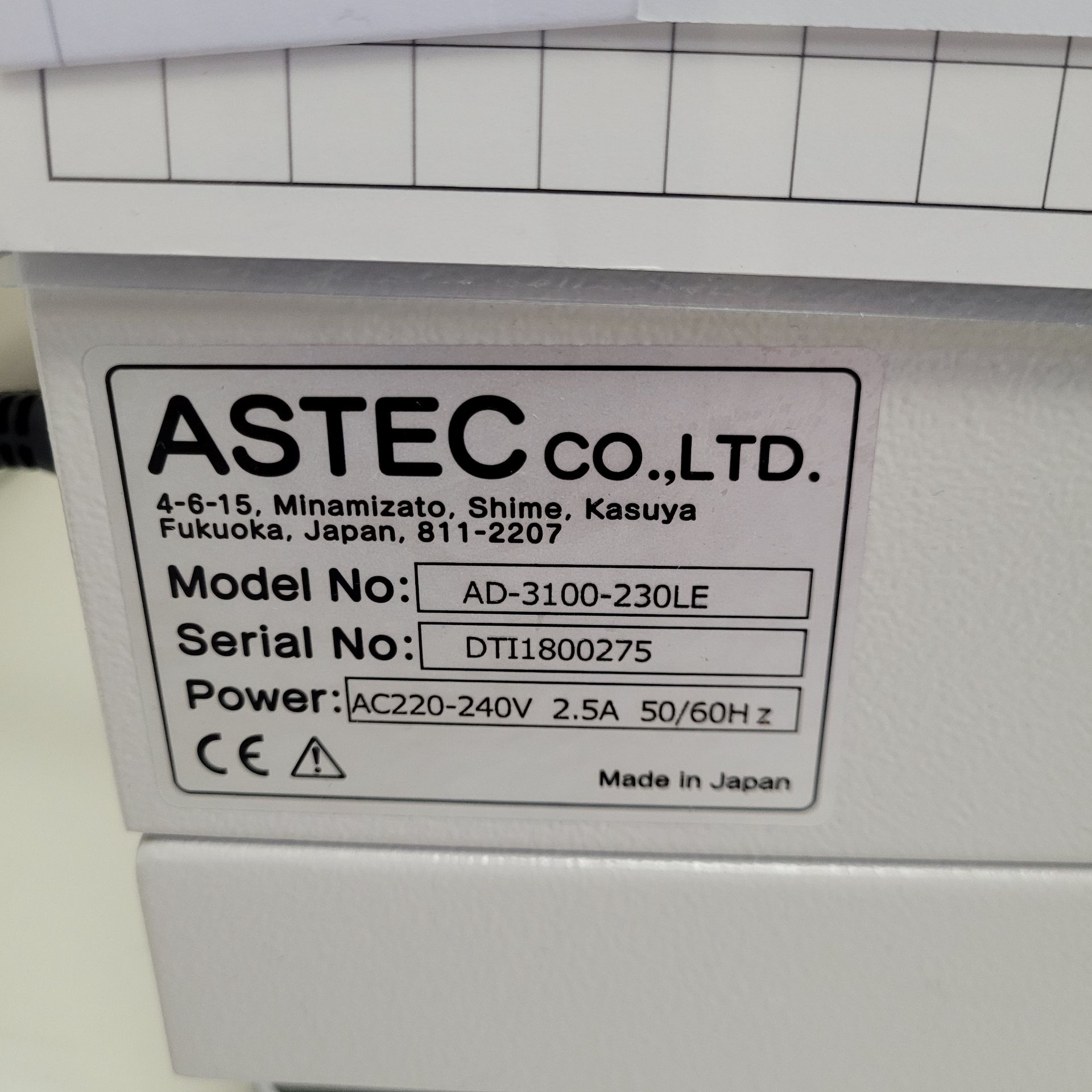 Used Astec - AD-3100-230LE-Drawer Incubator - Incubators (CO₂, Shaking, Cooled, ID), photo 9