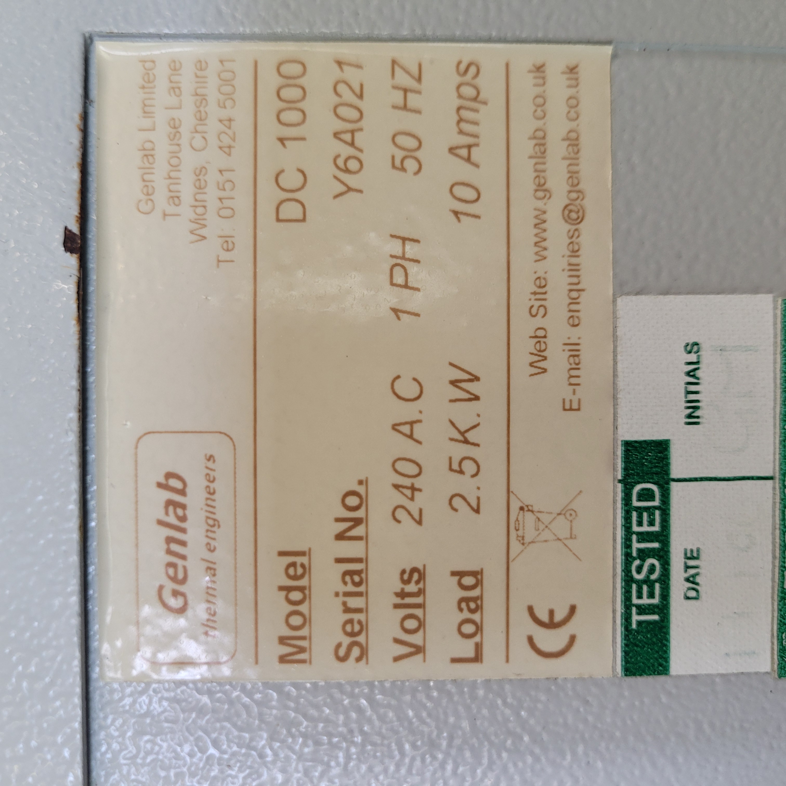 Used Genlab DC1000 Drying Cabinet - Ovens & Sterilizing Ovens, photo 7