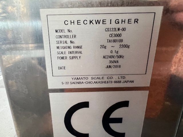 Used Yamato Checkweigher - Checkweighers, photo 3