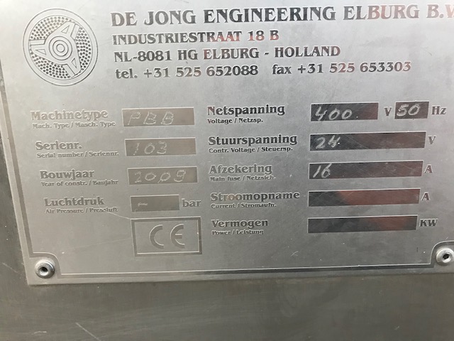Used DE Jong PBB Former Press - Forming Machines, photo 8