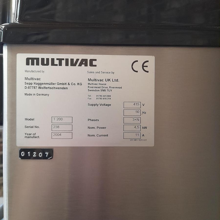 Used - Multivac T200 Tray Sealer - Modified Atmosphere Packaging (MAP), photo 4
