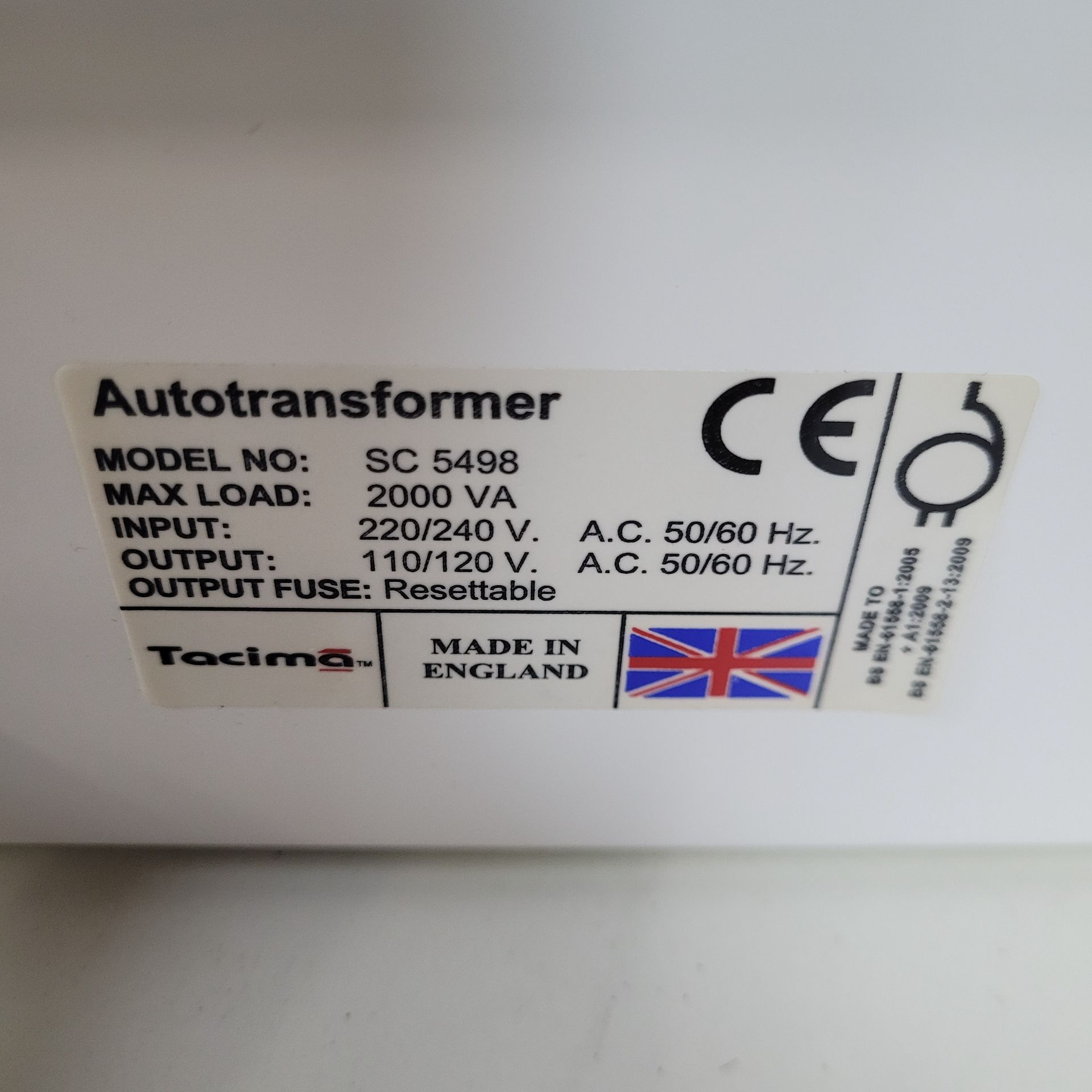 Used Tacima - SC 5498-Autotransformer - Power Supplies & Switch Units, photo 3