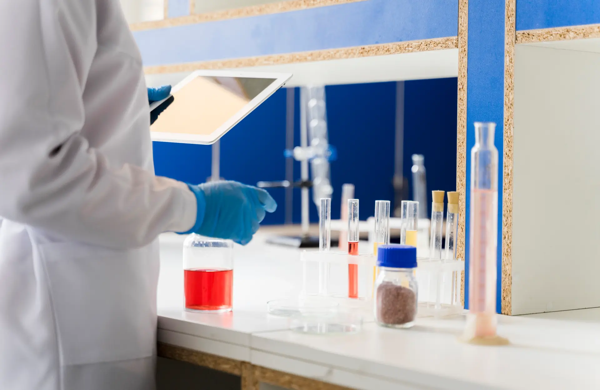 scientist using lab equipment