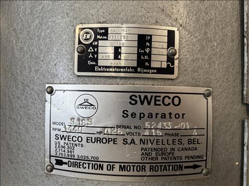 Used Sweco S18S Separator - Separators, photo 6