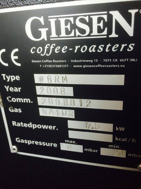 Used Giesen Coffee Roasters W6RM, photo 6