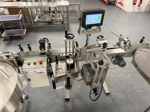 Used Atwell Wrap-Around Label Applicator, Rotary Collection Table & Markem X45 Printe - Labeling Machines, photo 3