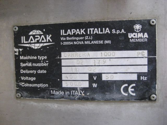 Used Ilapak Carrera 1000PC - Form-Fill-Seal Machines, photo 7