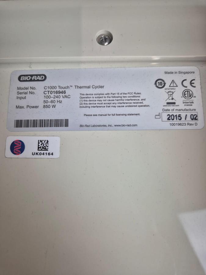 Used Bio-Rad C1000 Touch Thermal Cycler - PCR Machines & Thermal Cyclers, photo 26