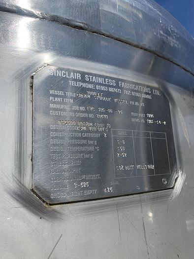 Used 3000ltr Storage Vessel - Tanks & Silos, photo 4